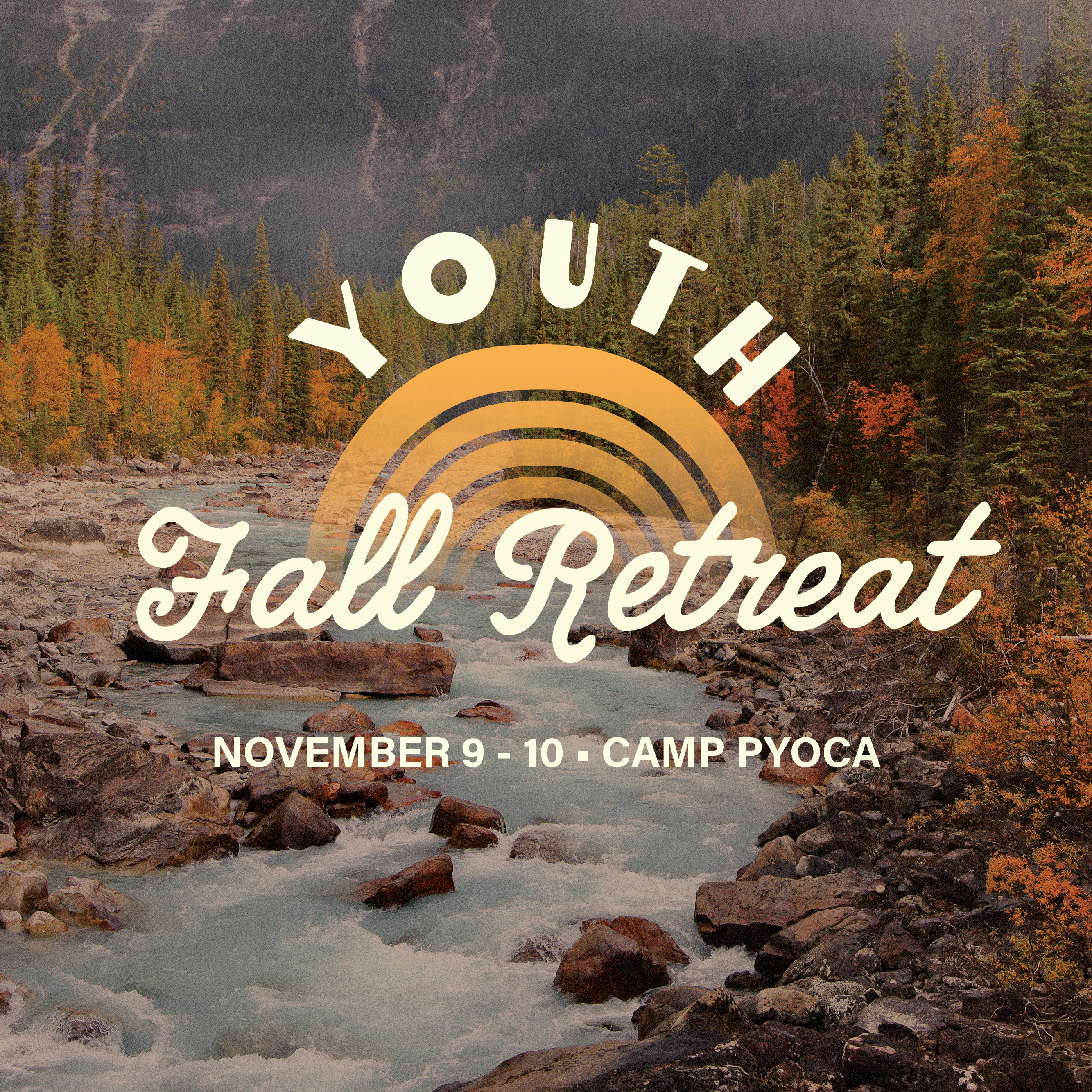 November 9–10, Pyoca Camp and Retreat Center
Slow Down. Catch Your Breath. Reconnect.


